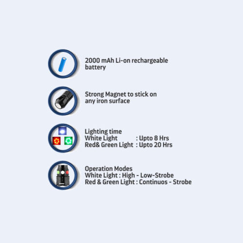 Tri Color Metal Torch