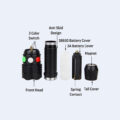 Tri Color Metal Torch